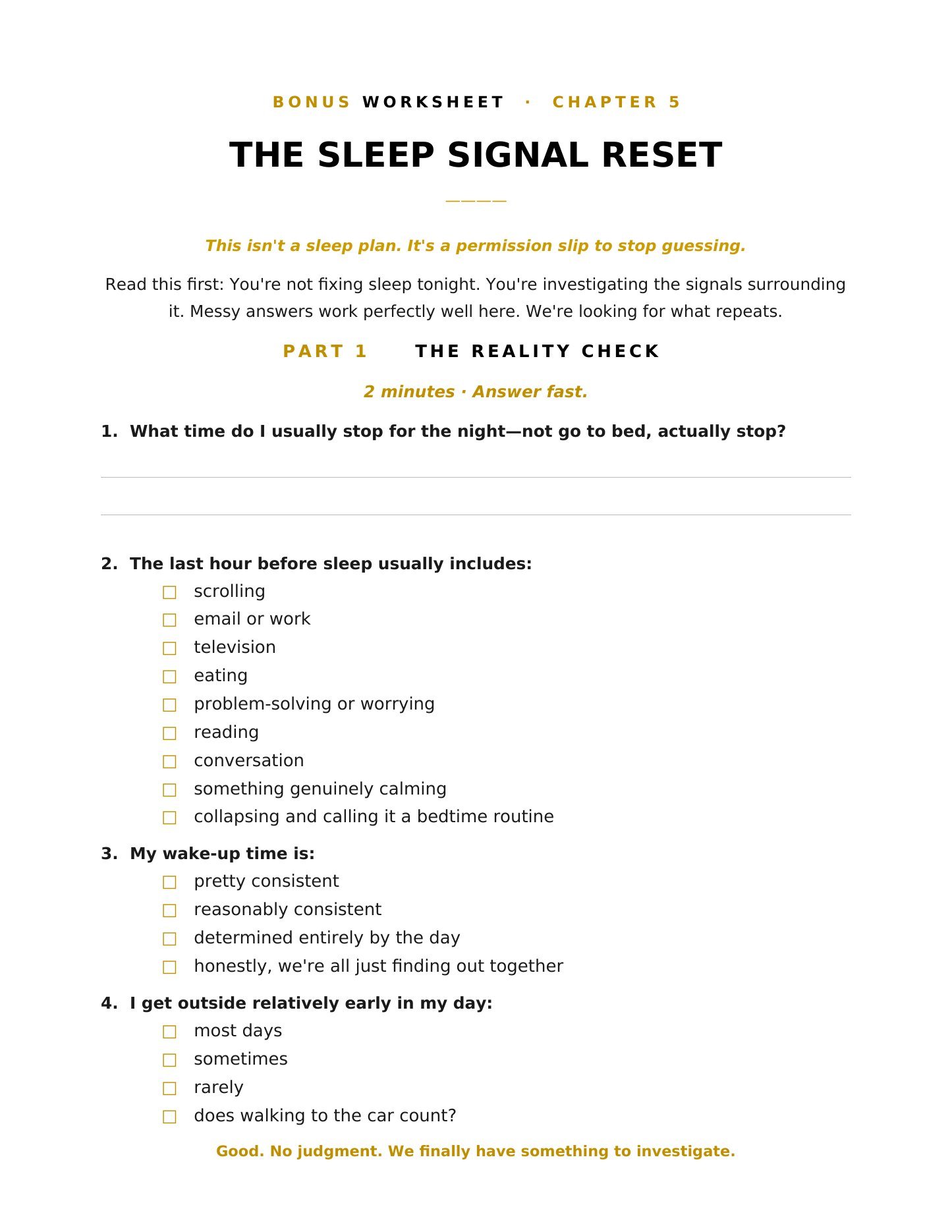 The Sleep Signal Reset, page 1